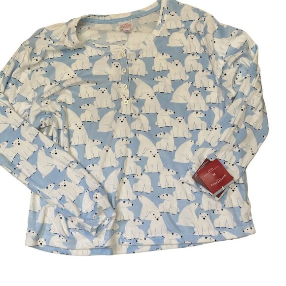 Target Polar Bear Soft Holiday Matching Family Pajama Set Wondershop™ Blue XL - Picture 6 of 7